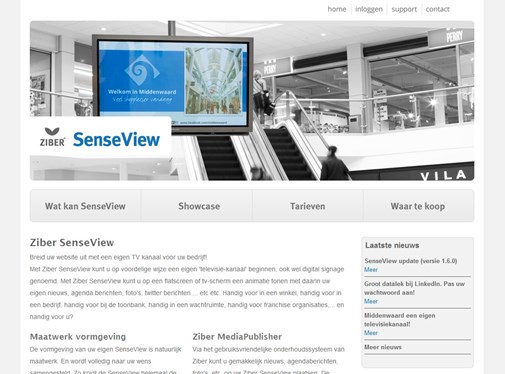 Ziber SenseView website vernieuwd. 